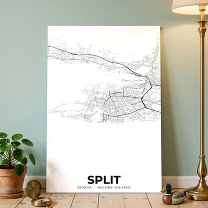 Split Elegant Map Poster