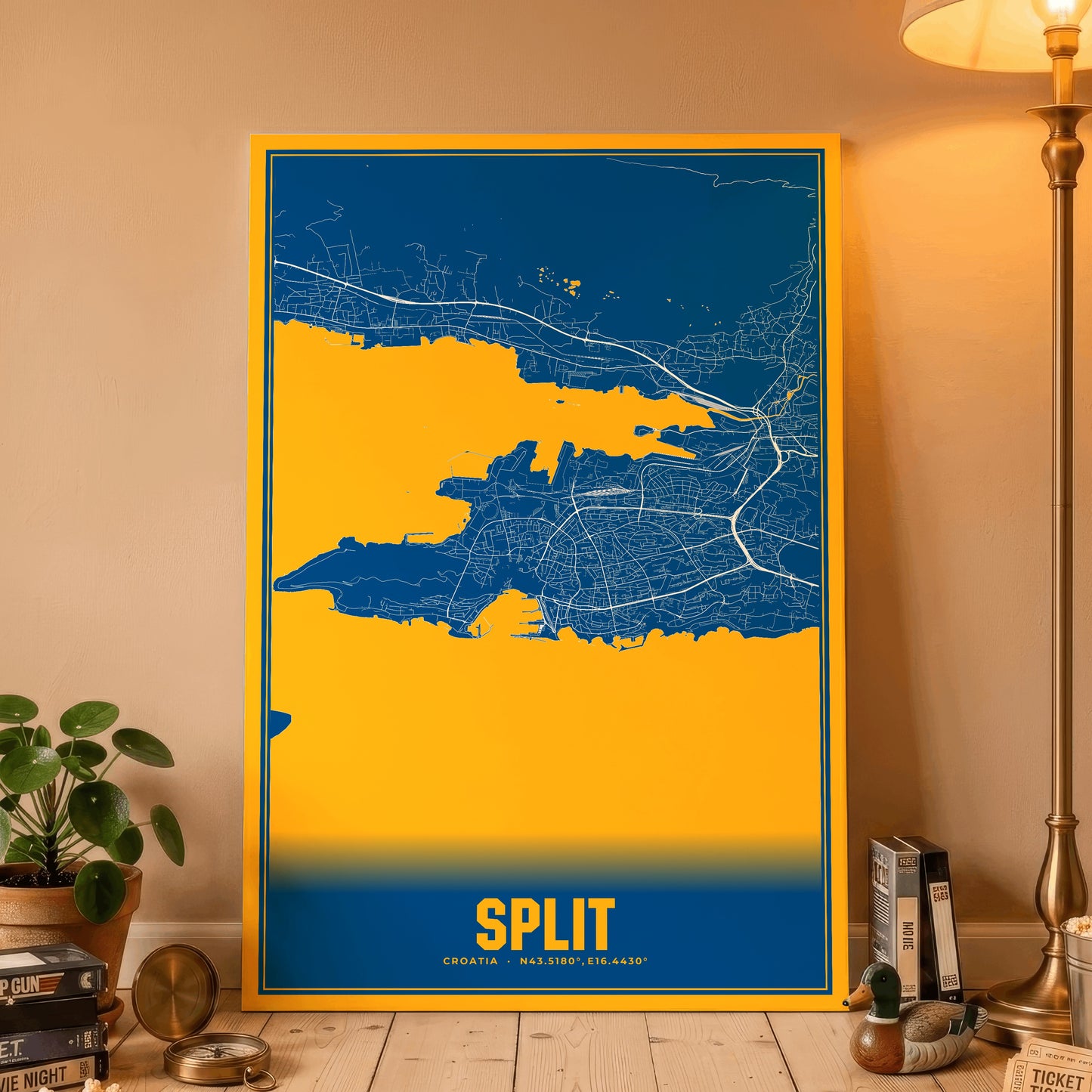 Split Blockbuster Map Poster