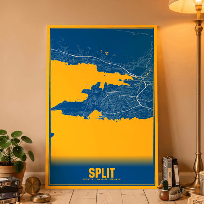 Split Blockbuster Map Poster