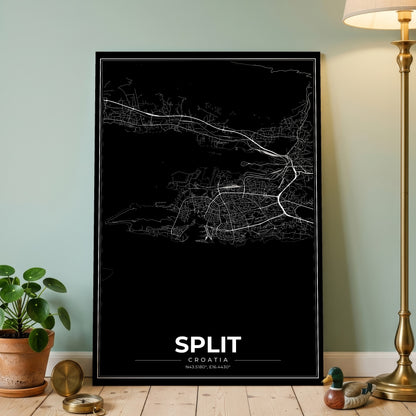Split Modern Map Poster