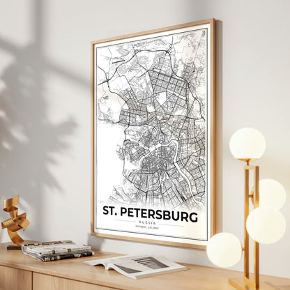 St. Petersburg Modern Map Poster