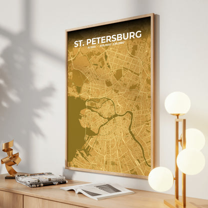 St. Petersburg Forge Map Poster