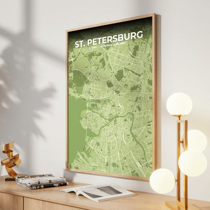 St. Petersburg Grove Map Poster
