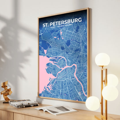 St. Petersburg Candy Map Poster