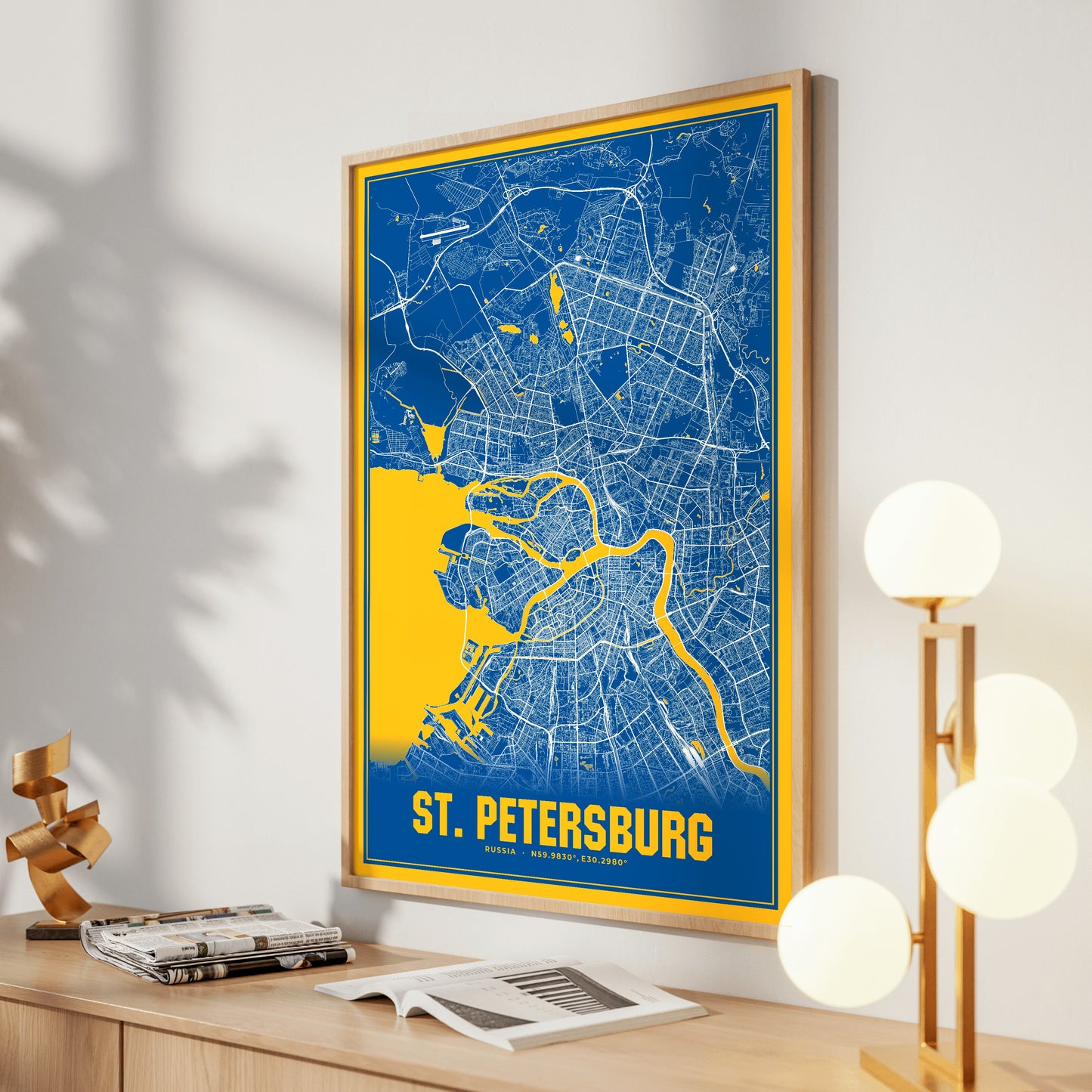 St. Petersburg Blockbuster Map Poster