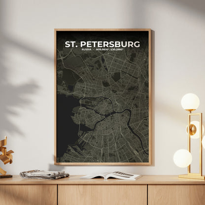 St. Petersburg Sable Map Poster