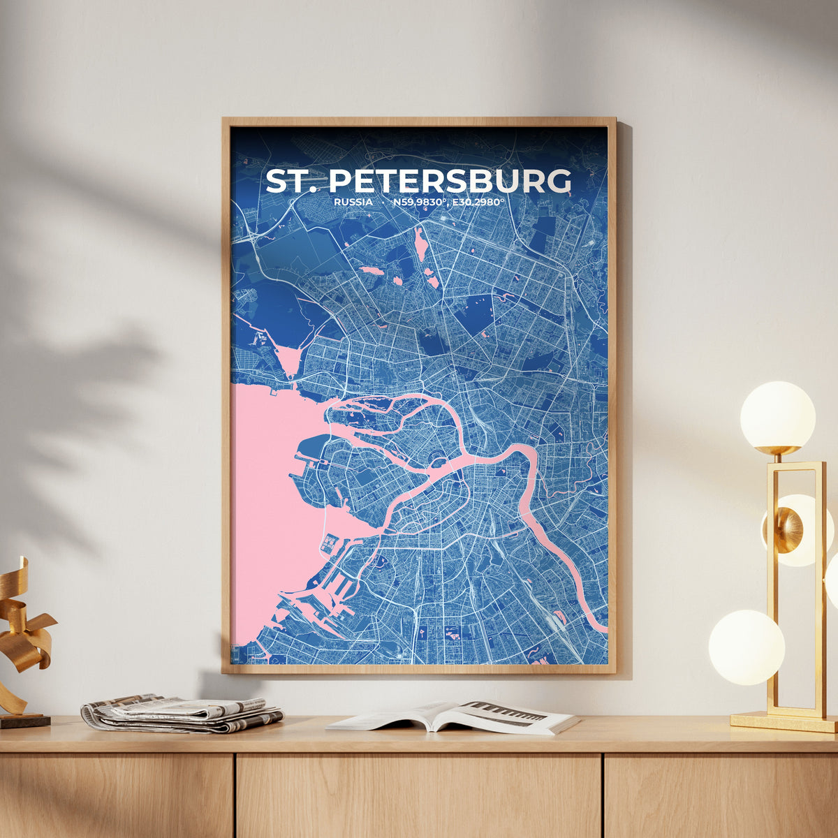 St. Petersburg Candy Map Poster