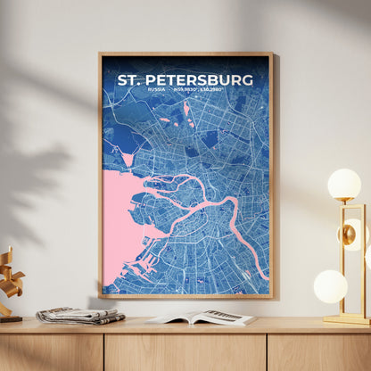 St. Petersburg Candy Map Poster