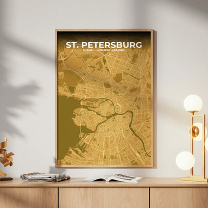 St. Petersburg Forge Map Poster