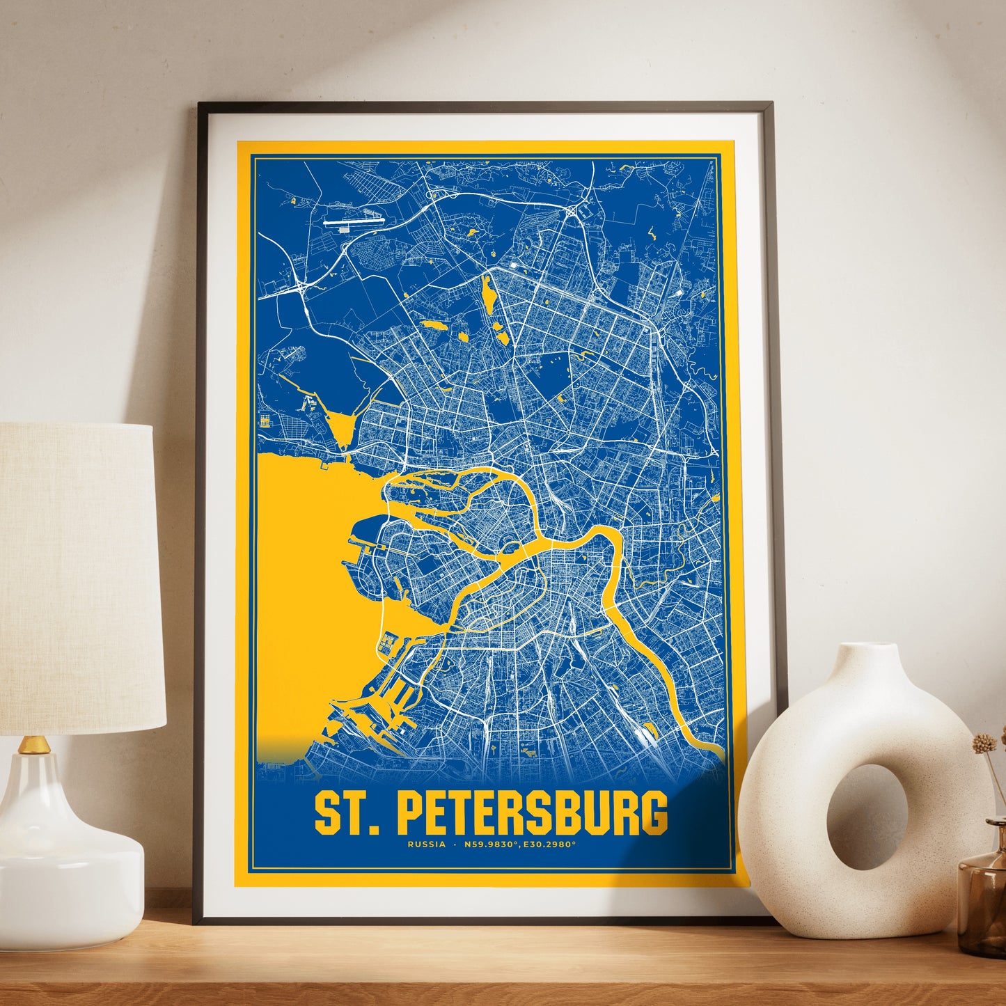 St. Petersburg Blockbuster Map Poster