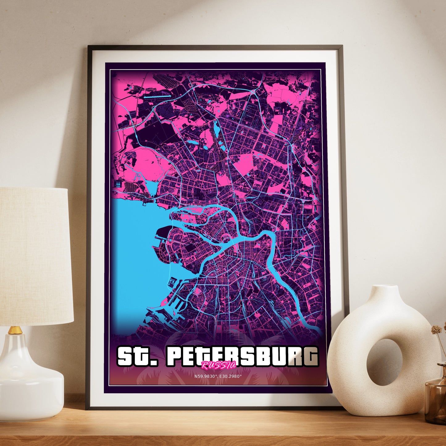 St. Petersburg GTA Map Poster