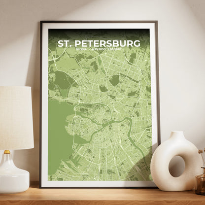 St. Petersburg Grove Map Poster