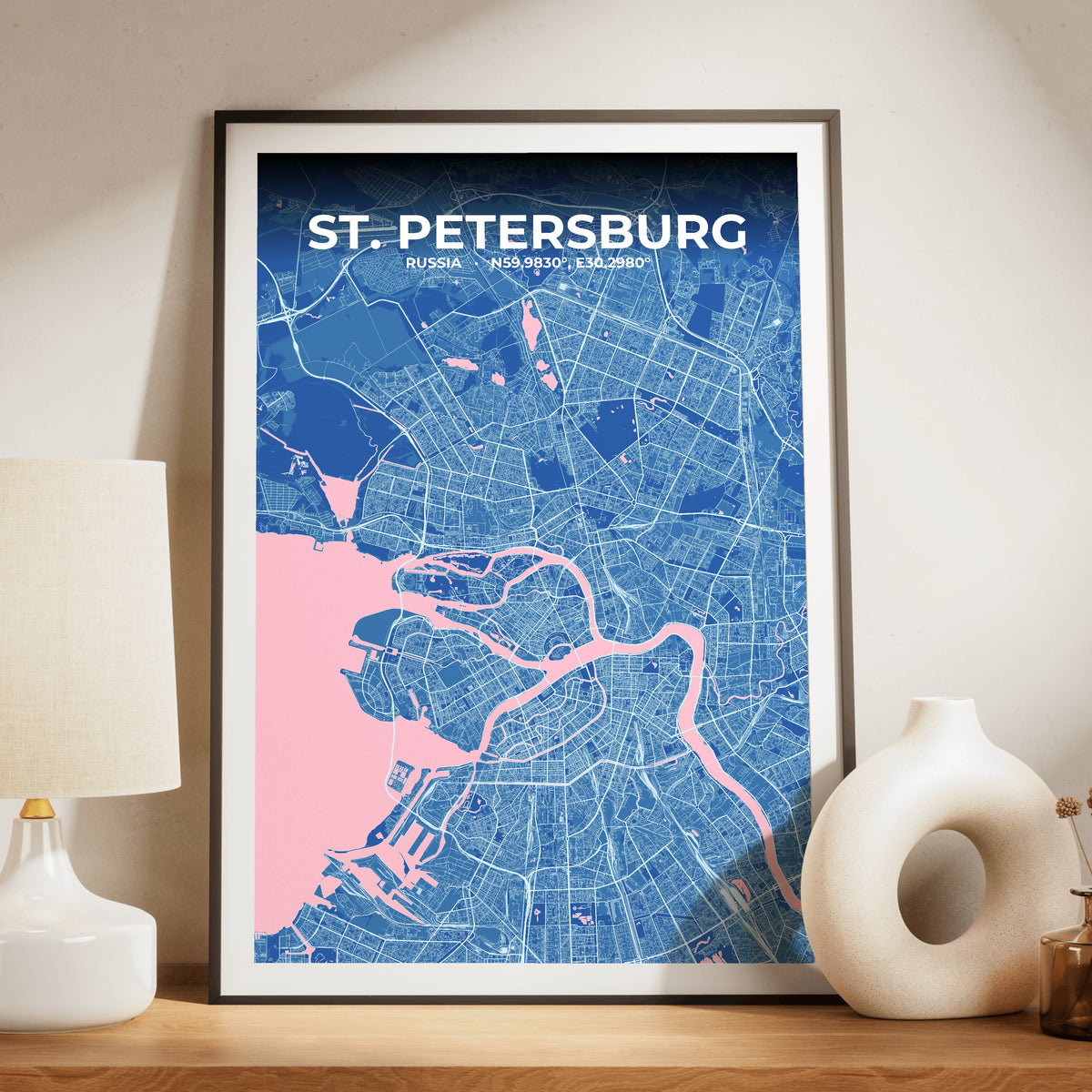 St. Petersburg Candy Map Poster