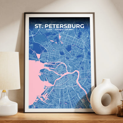 St. Petersburg Candy Map Poster