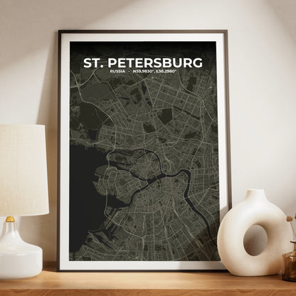 St. Petersburg Sable Map Poster