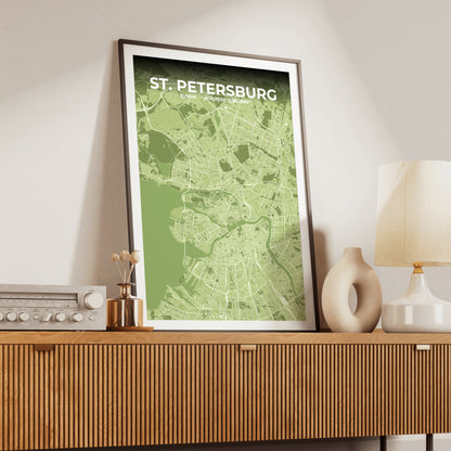 St. Petersburg Grove Map Poster