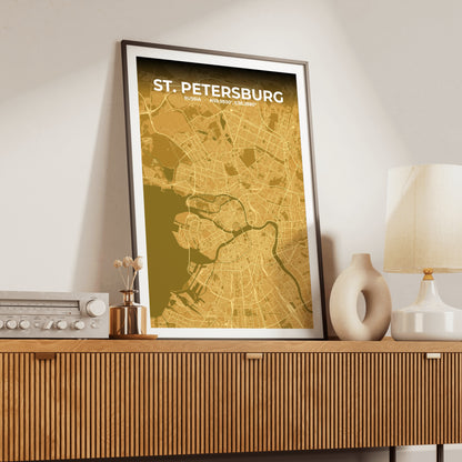 St. Petersburg Forge Map Poster