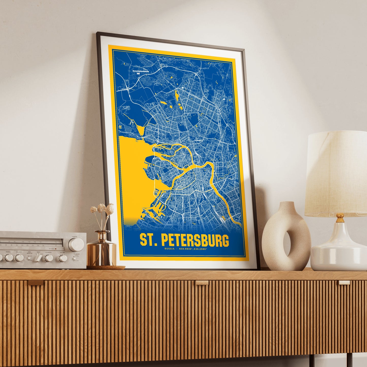 St. Petersburg Blockbuster Map Poster