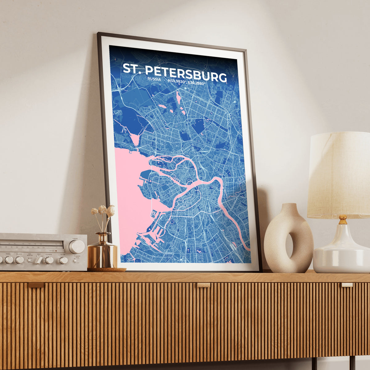 St. Petersburg Candy Map Poster