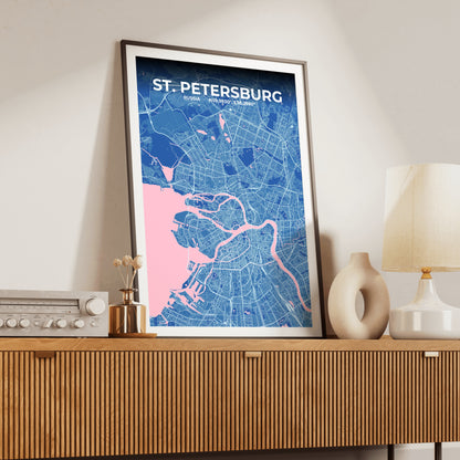 St. Petersburg Candy Map Poster