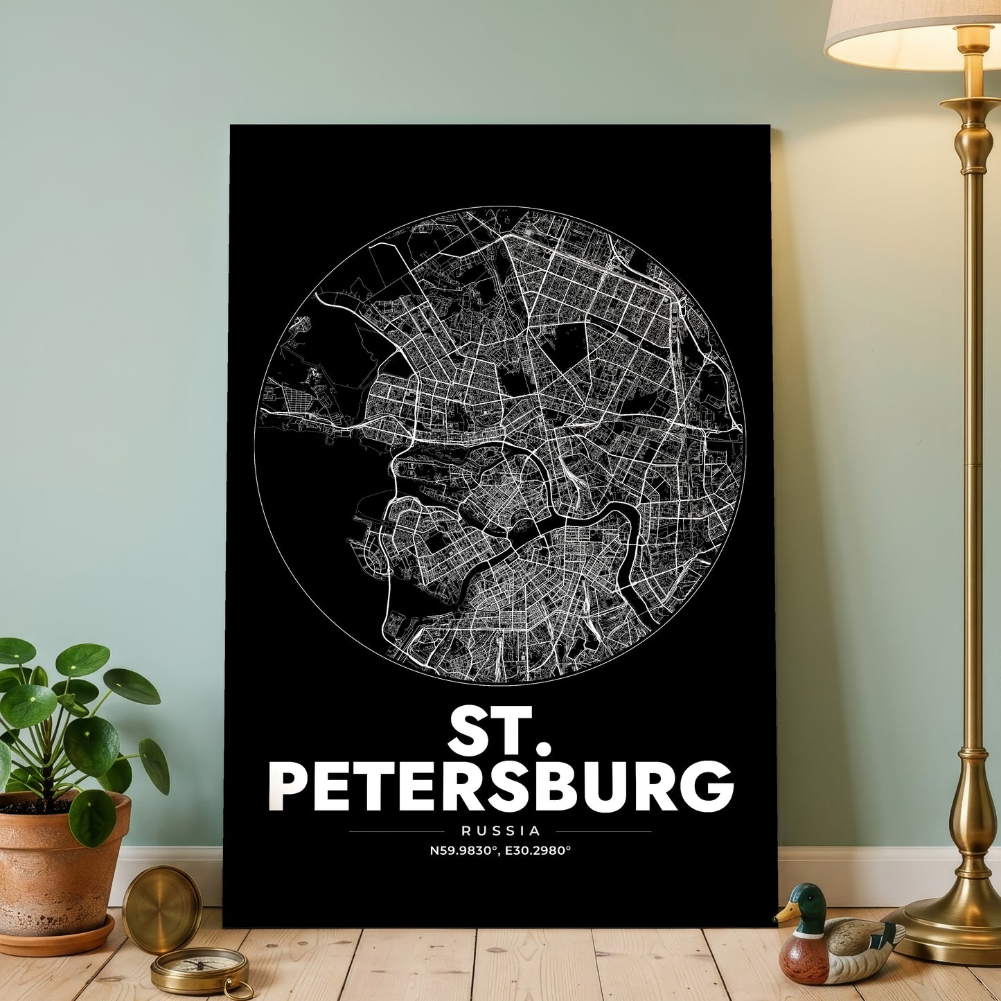 St. Petersburg Spot Map Poster