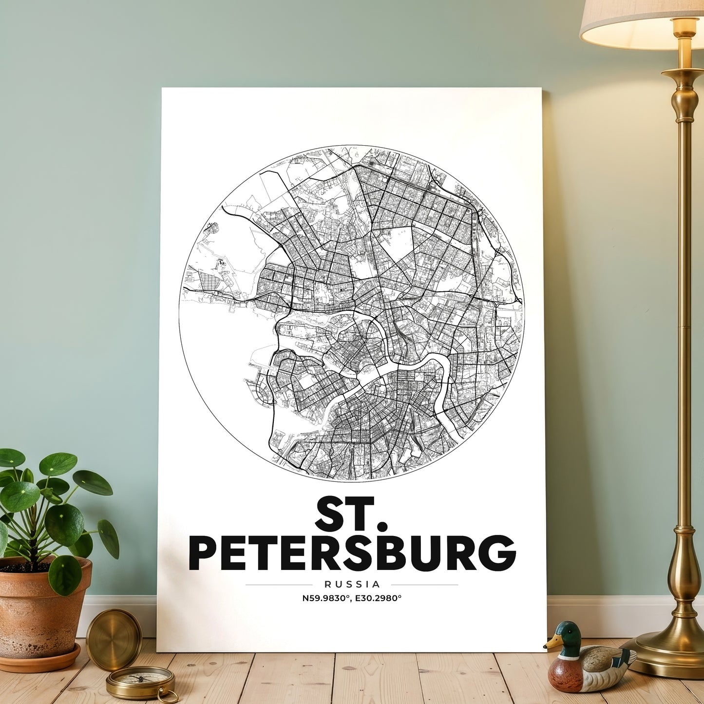 St. Petersburg Spot Map Poster