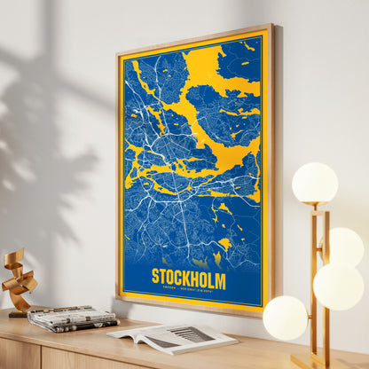 Stockholm Blockbuster Map Poster