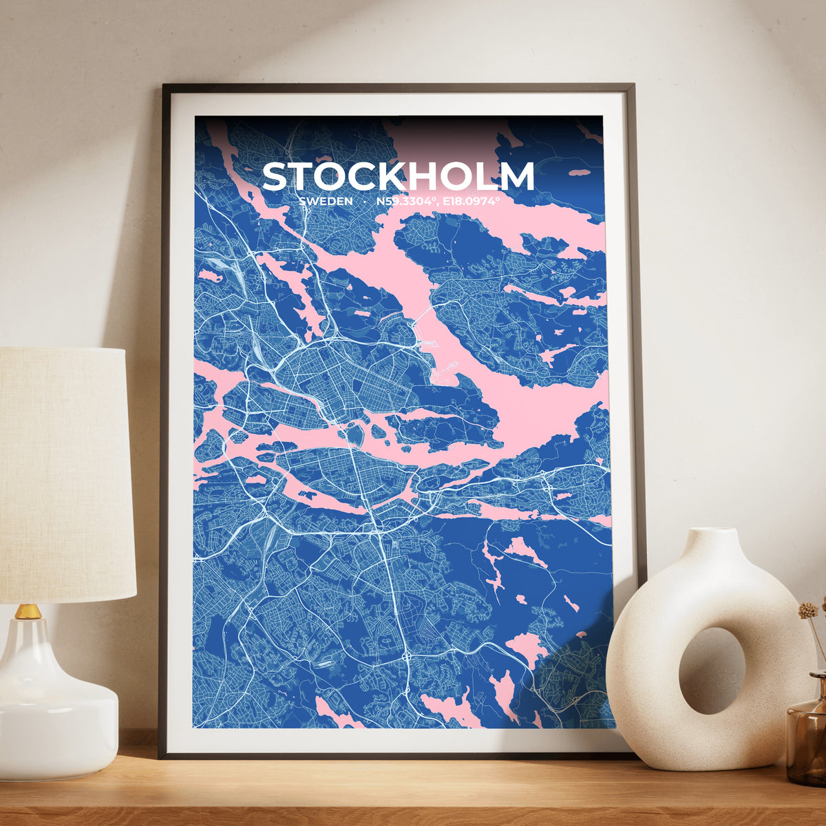 Stockholm Candy Map Poster