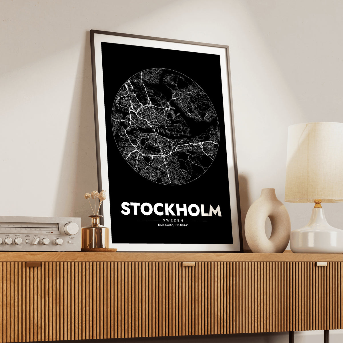 Stockholm Spot Map Poster