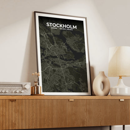 Stockholm Sable Map Poster
