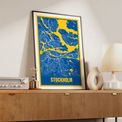 Stockholm Blockbuster Map Poster