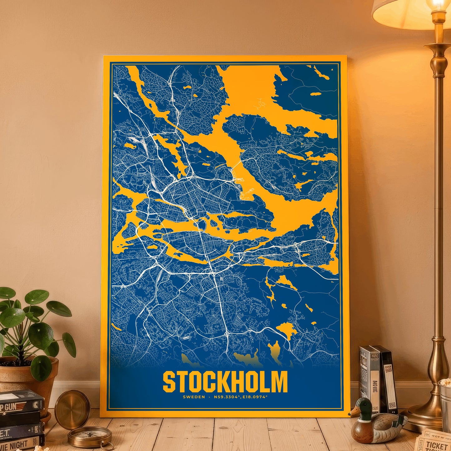 Stockholm Blockbuster Map Poster