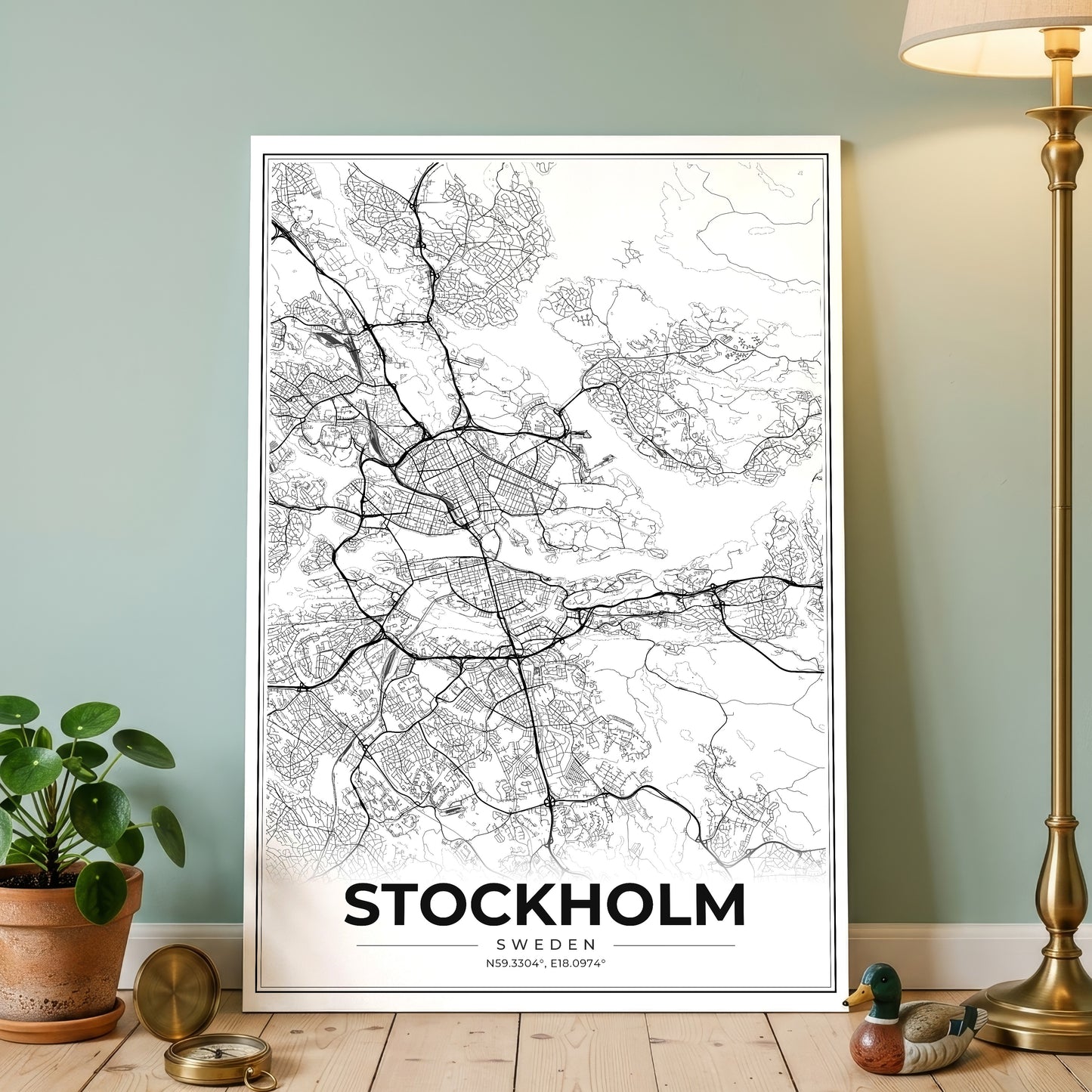 Stockholm Modern Map Poster