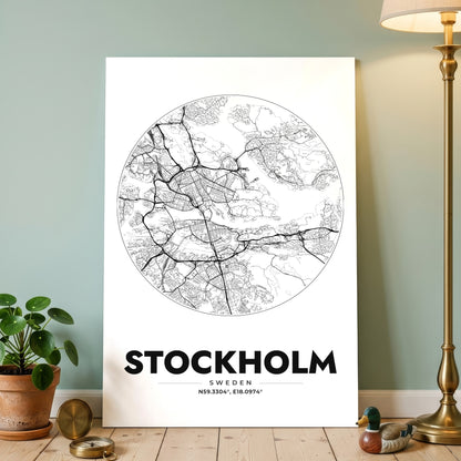 Stockholm Spot Map Poster