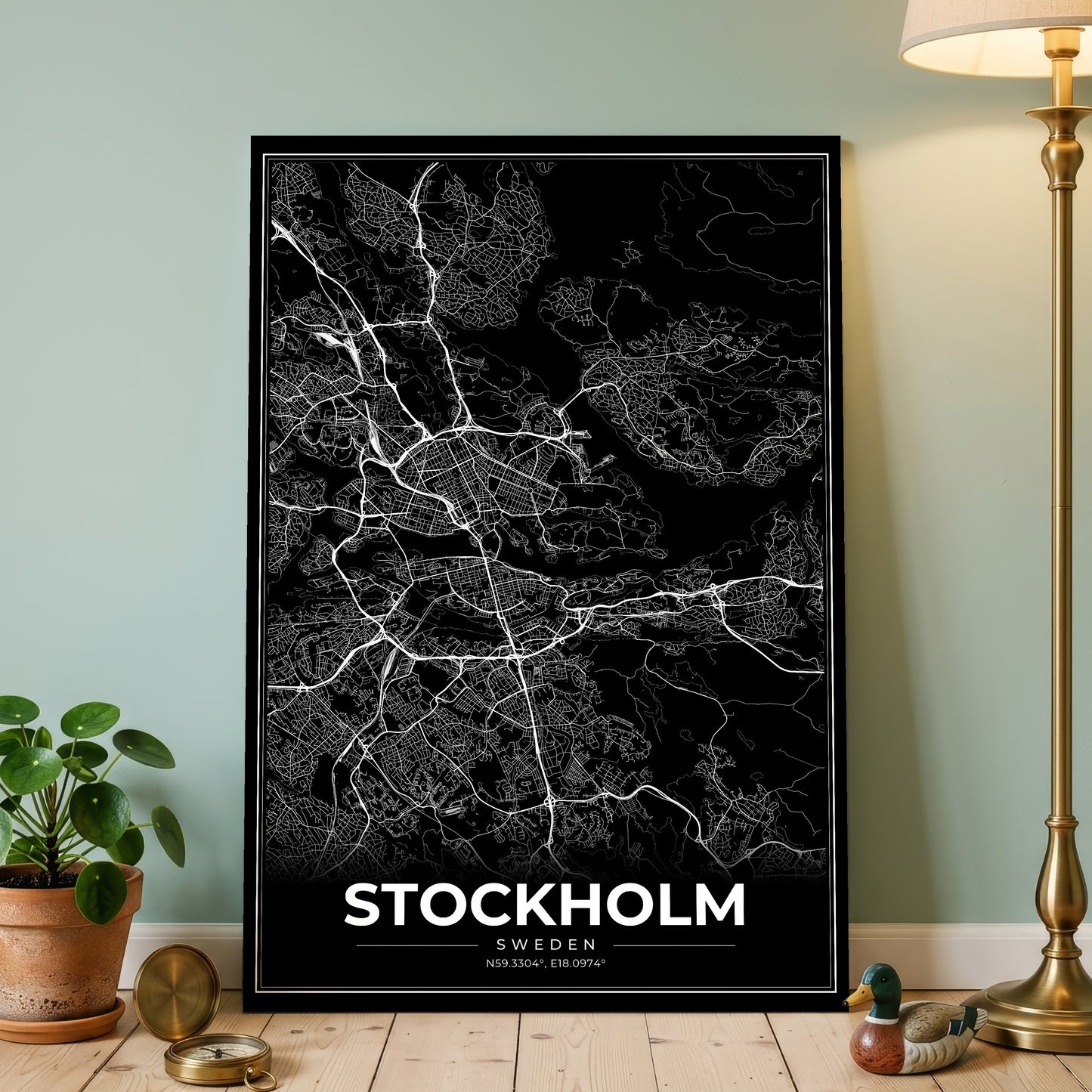 Stockholm Modern Map Poster