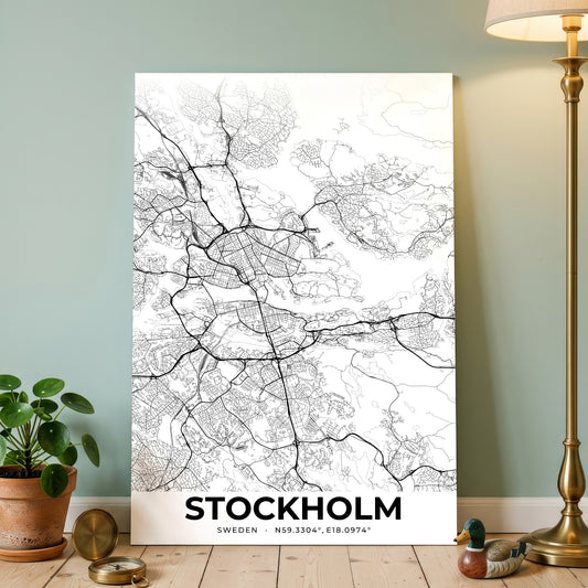 Stockholm Elegant Map Poster