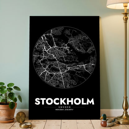 Stockholm Spot Map Poster