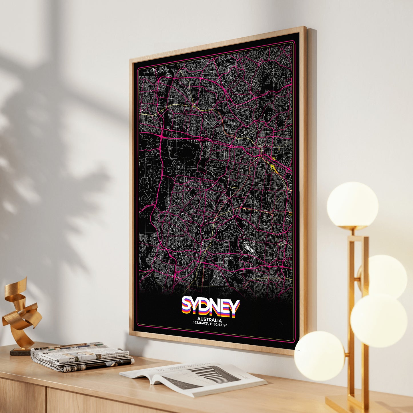 Sydney Retro Map Poster