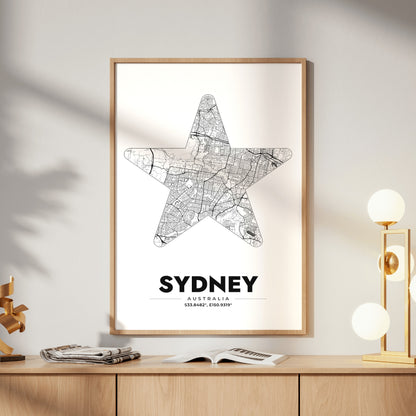 Sydney Star Map Poster