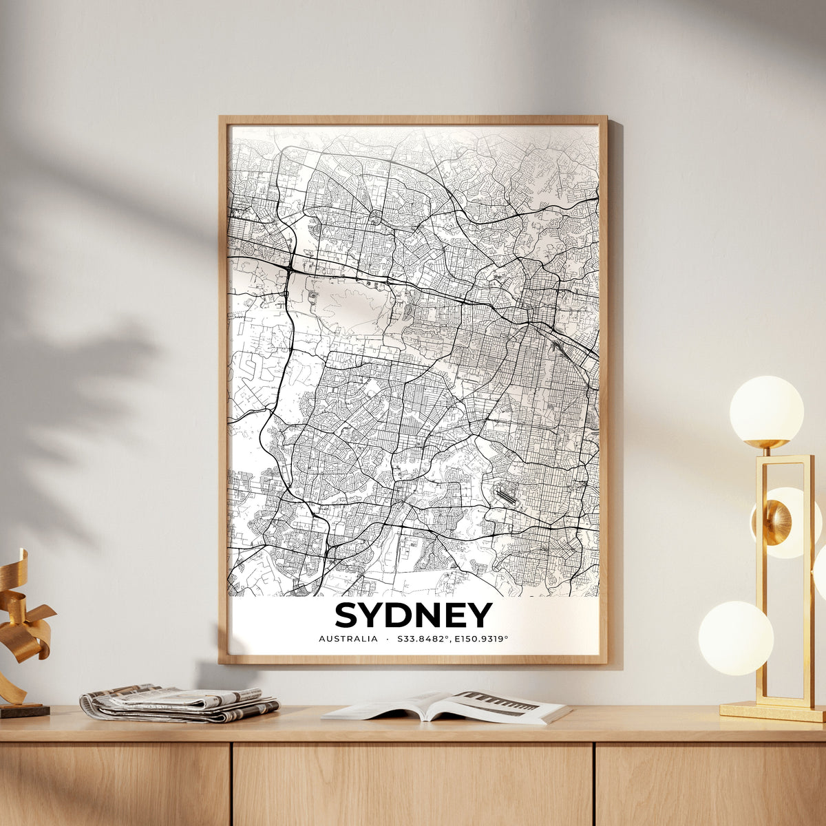 Sydney Elegant Map Poster