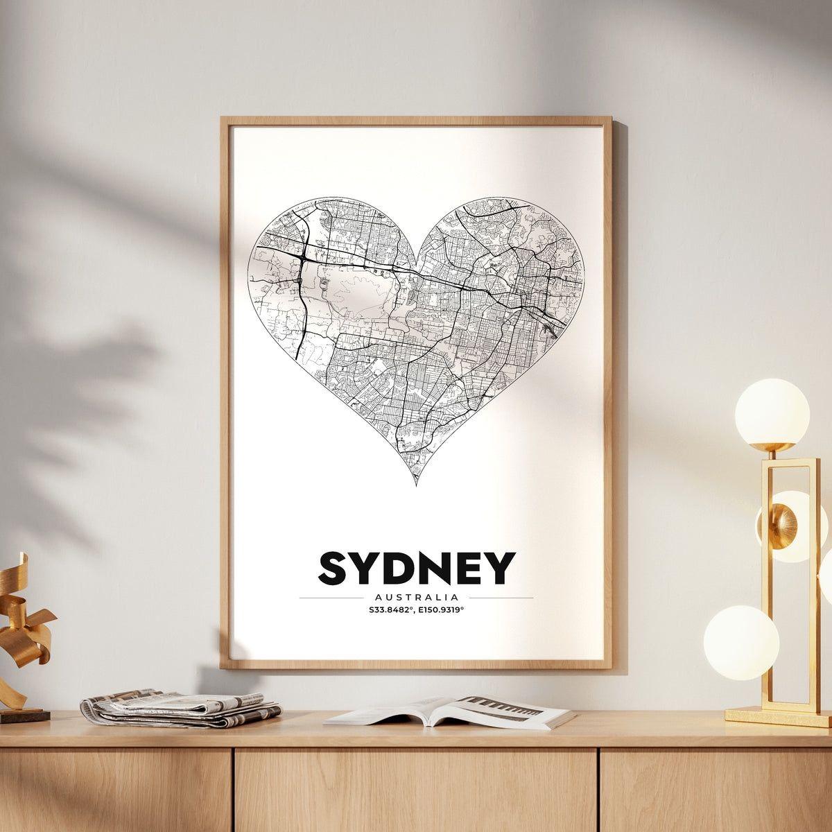 Sydney Heart Map Poster