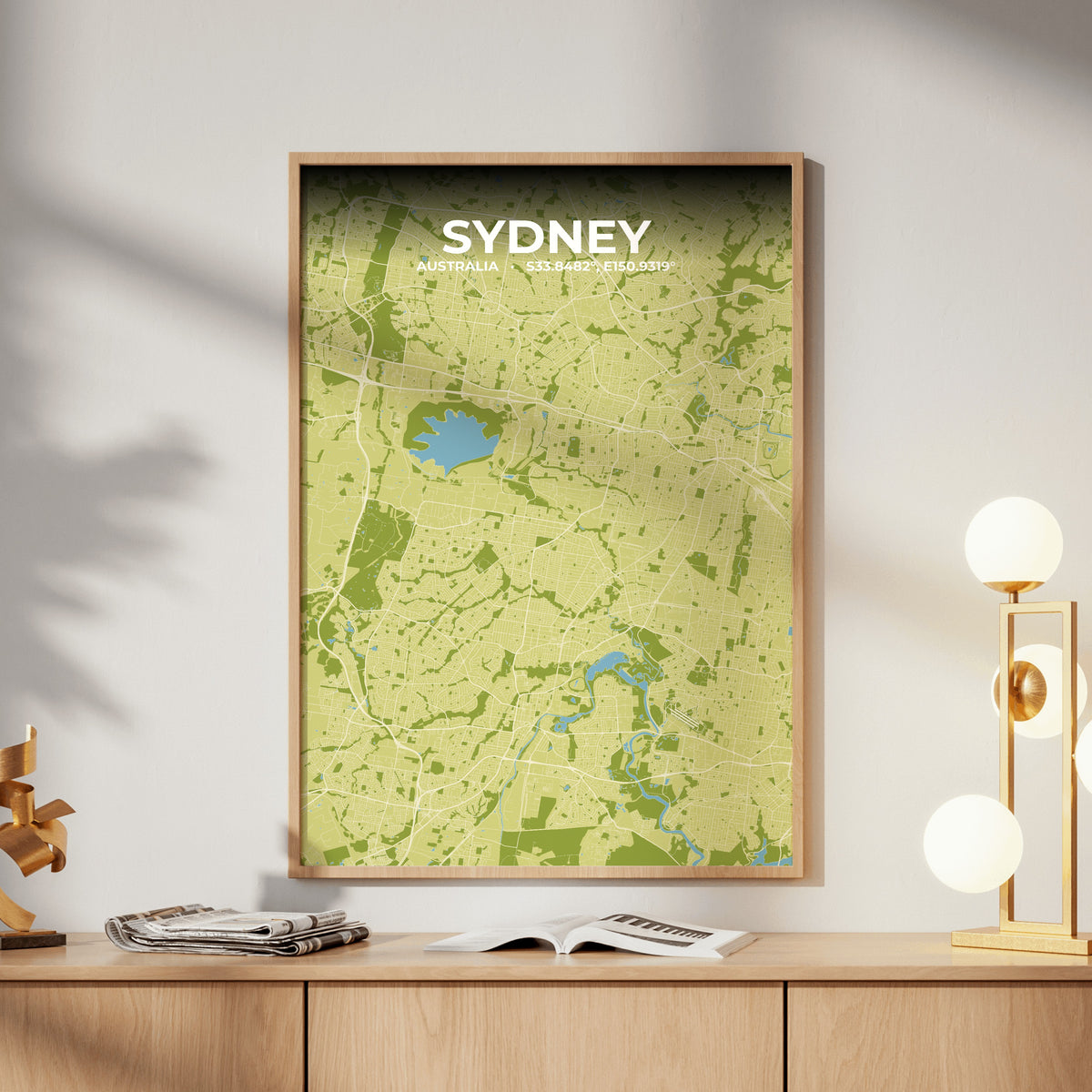 Sydney Fern Map Poster
