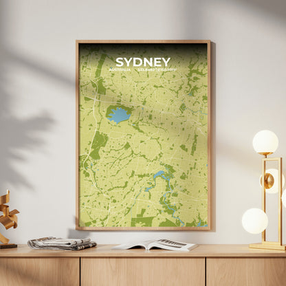 Sydney Fern Map Poster