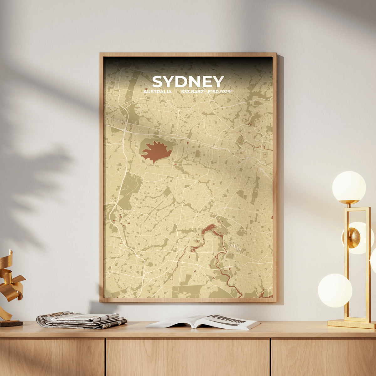 Sydney Ember Map Poster