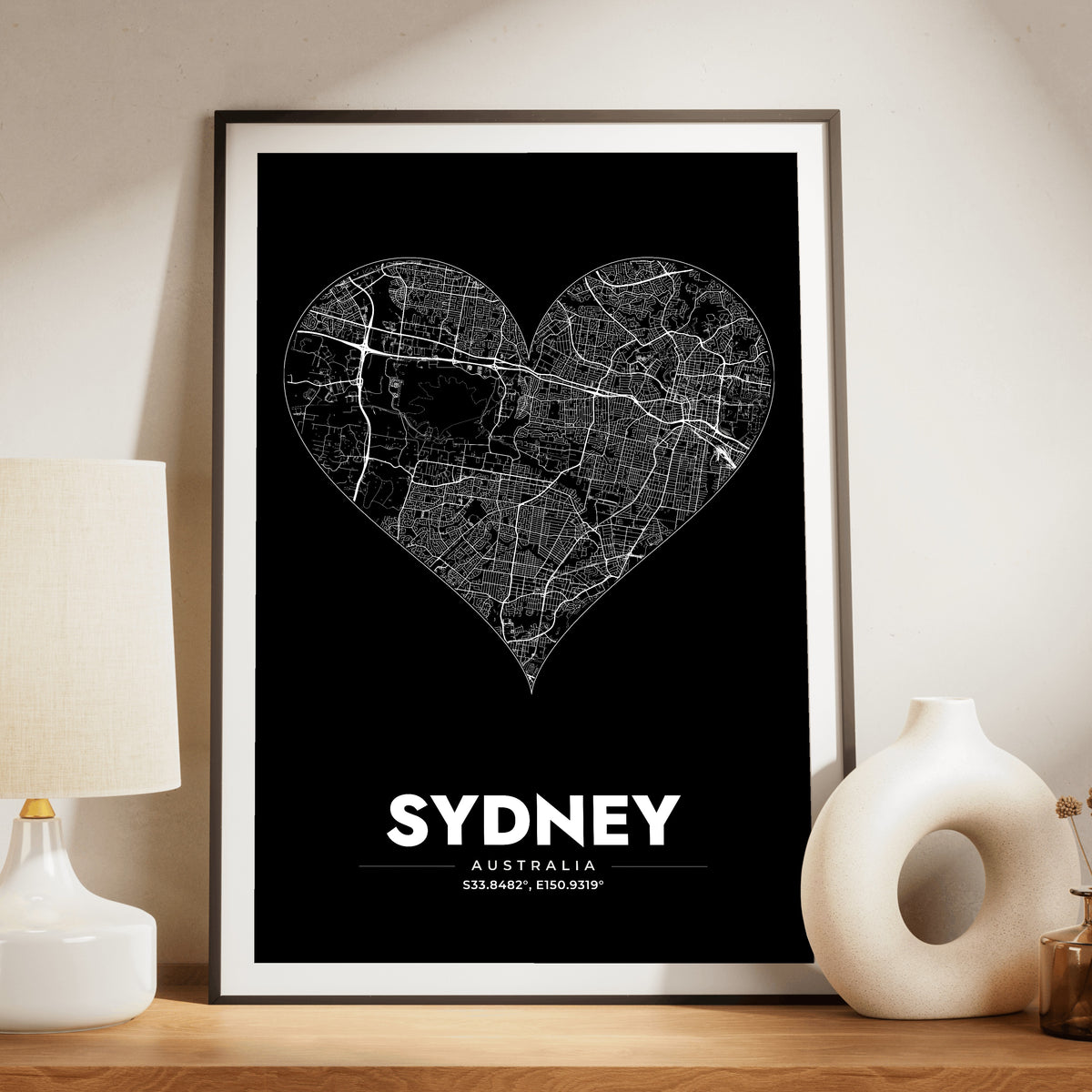 Sydney Heart Map Poster