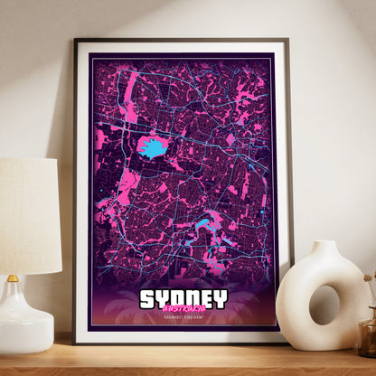 Sydney GTA Map Poster