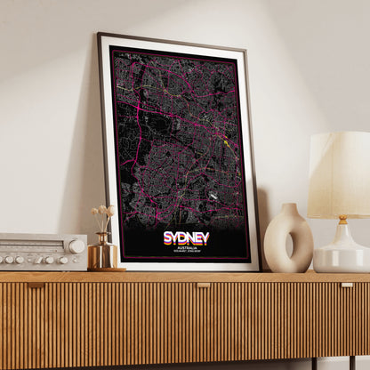 Sydney Retro Map Poster