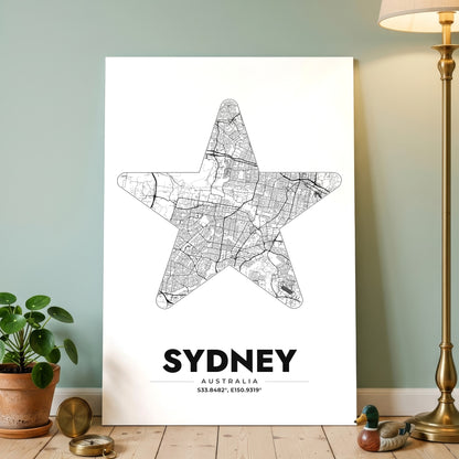 Sydney Star Map Poster