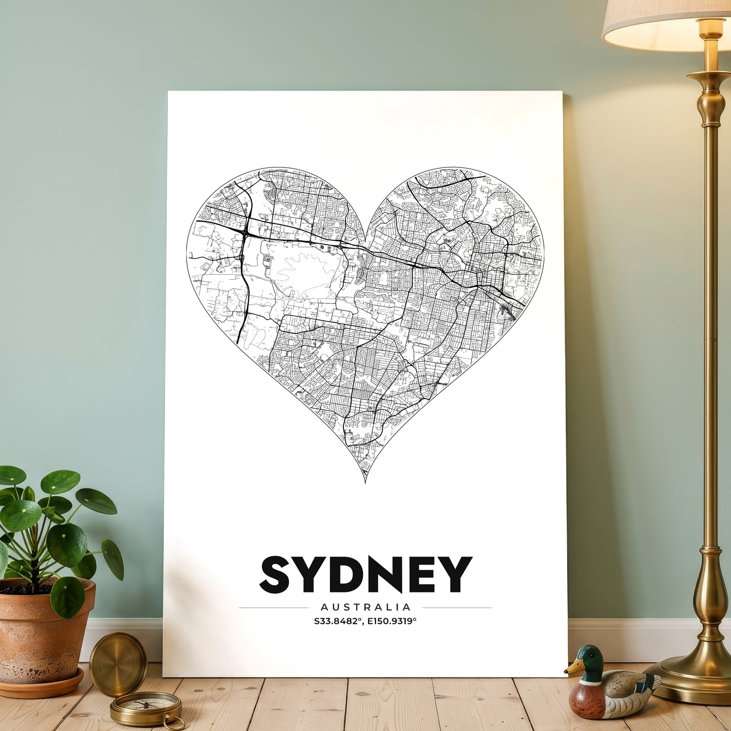 Sydney Heart Map Poster