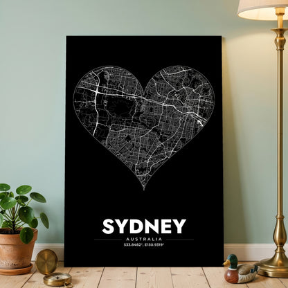 Sydney Heart Map Poster